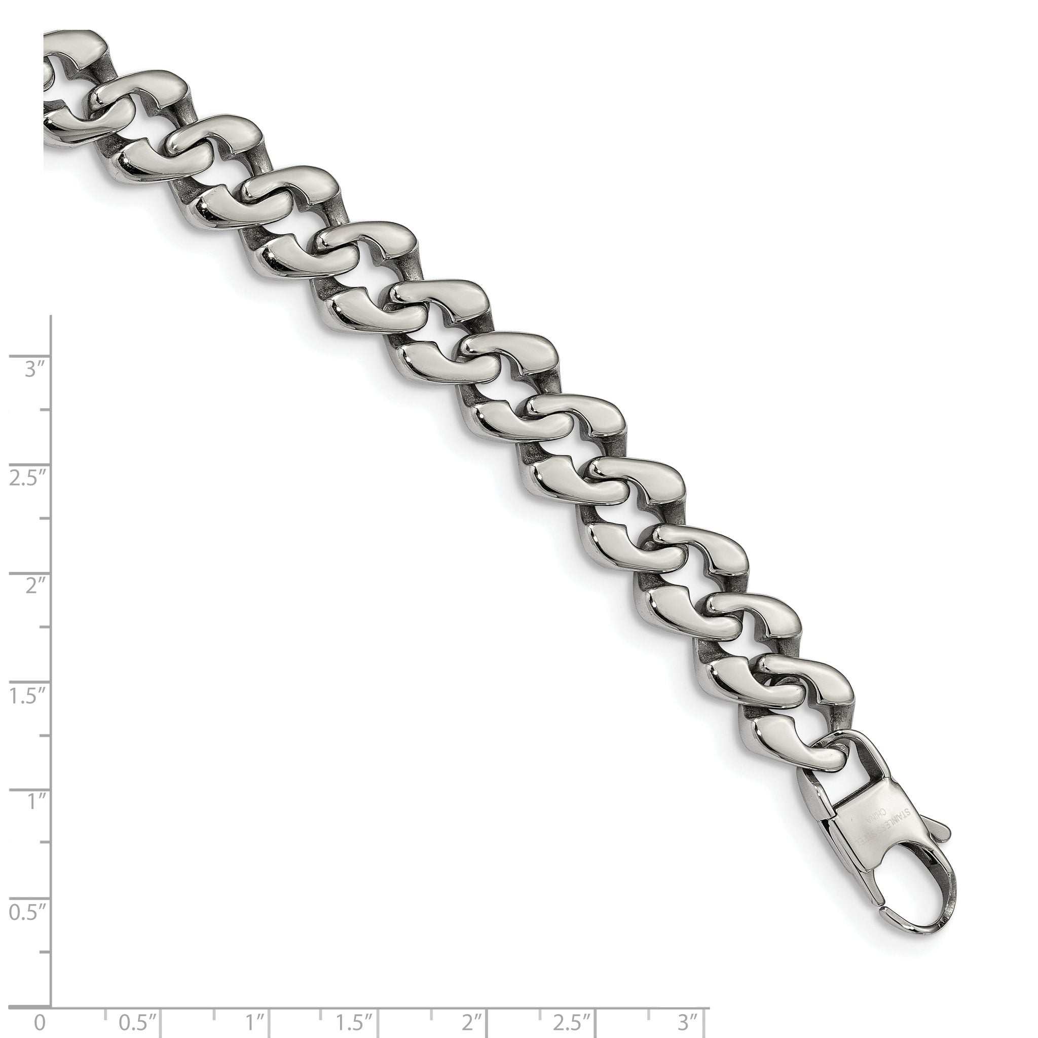 Stainless Steel Polished Fancy Link Bracelet