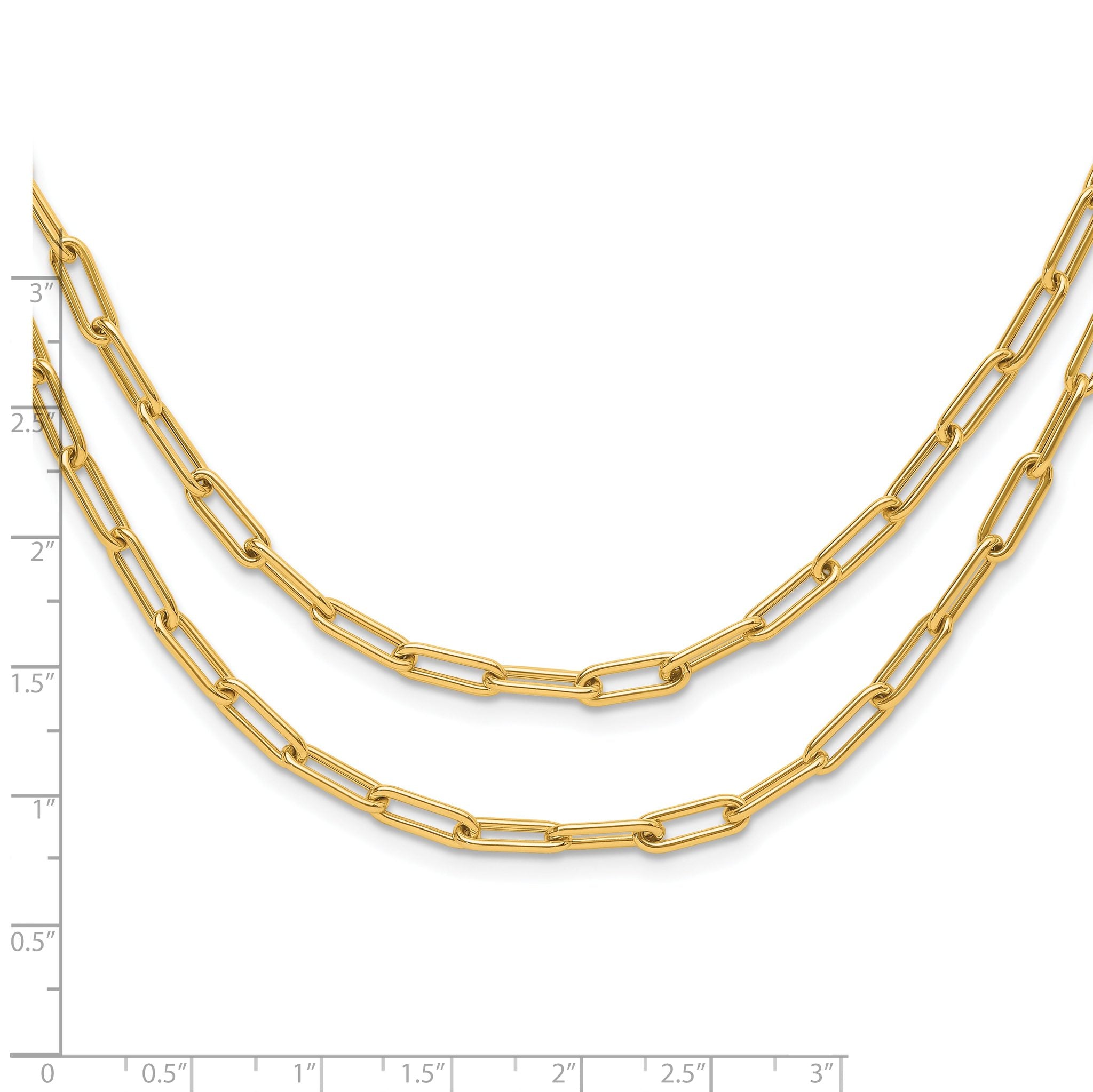 10k Polished Double-layer Link Bracelet