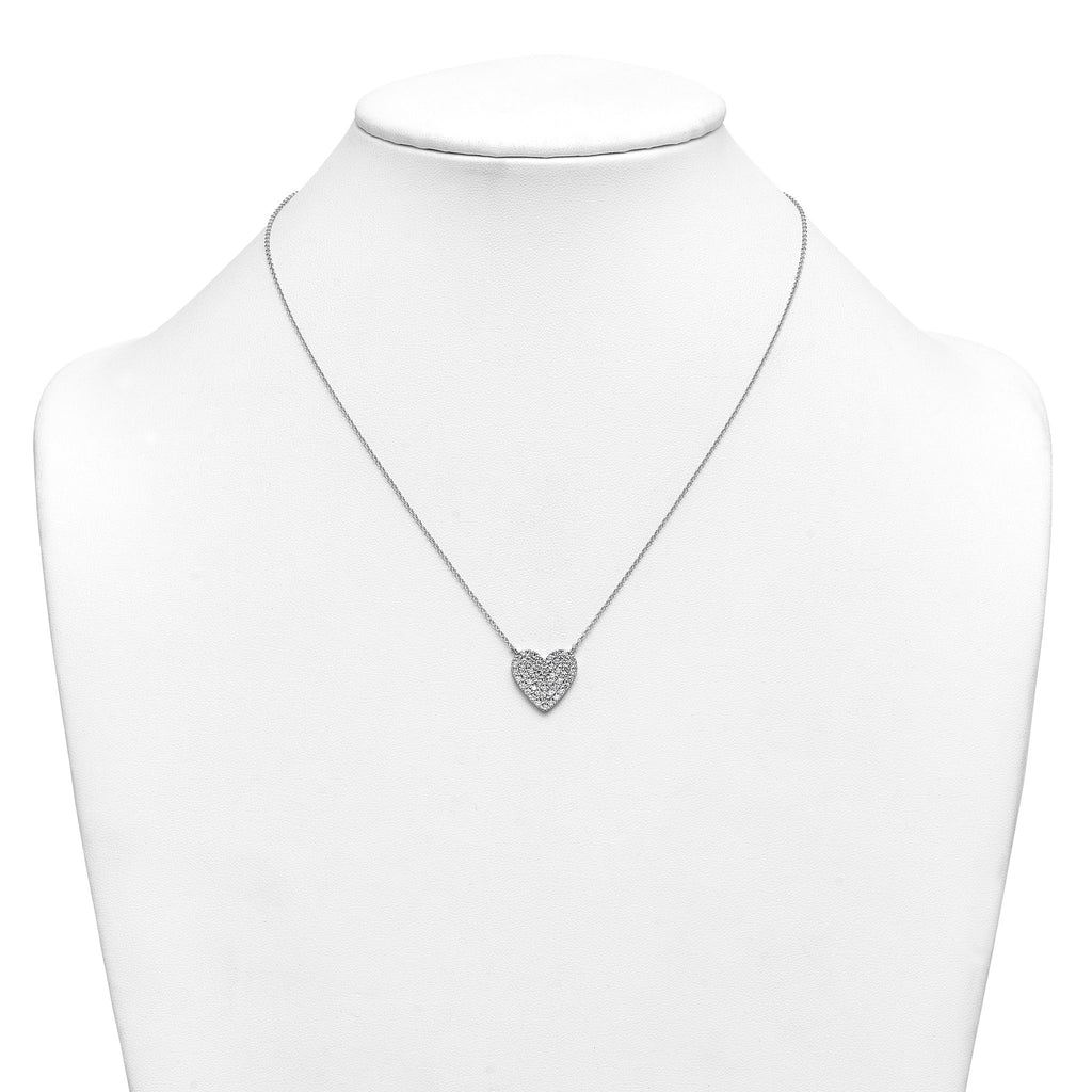 14kw 3/4 ctw Lab Grown Diamond VS+ F+ Round Cluster Necklace