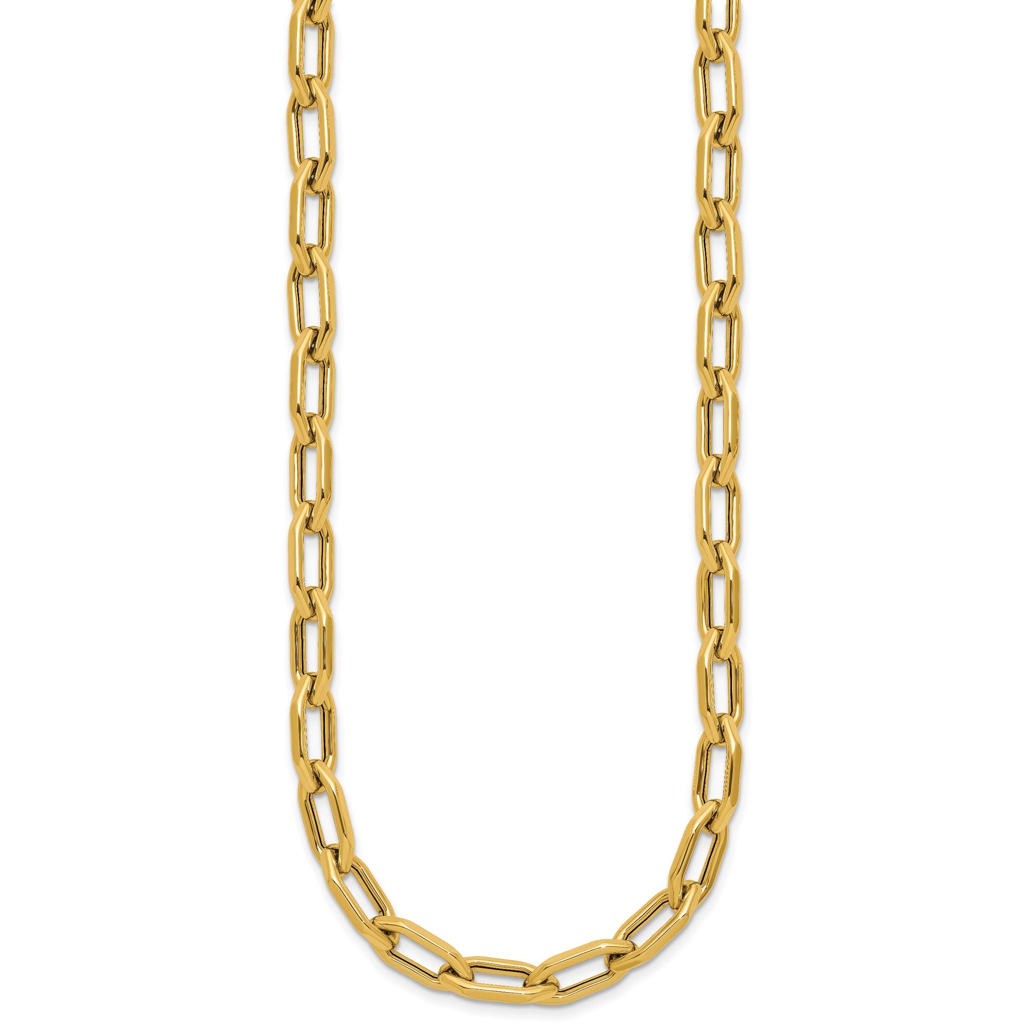 14K Polished Fancy Link with .5in ext. Necklace Secondary image