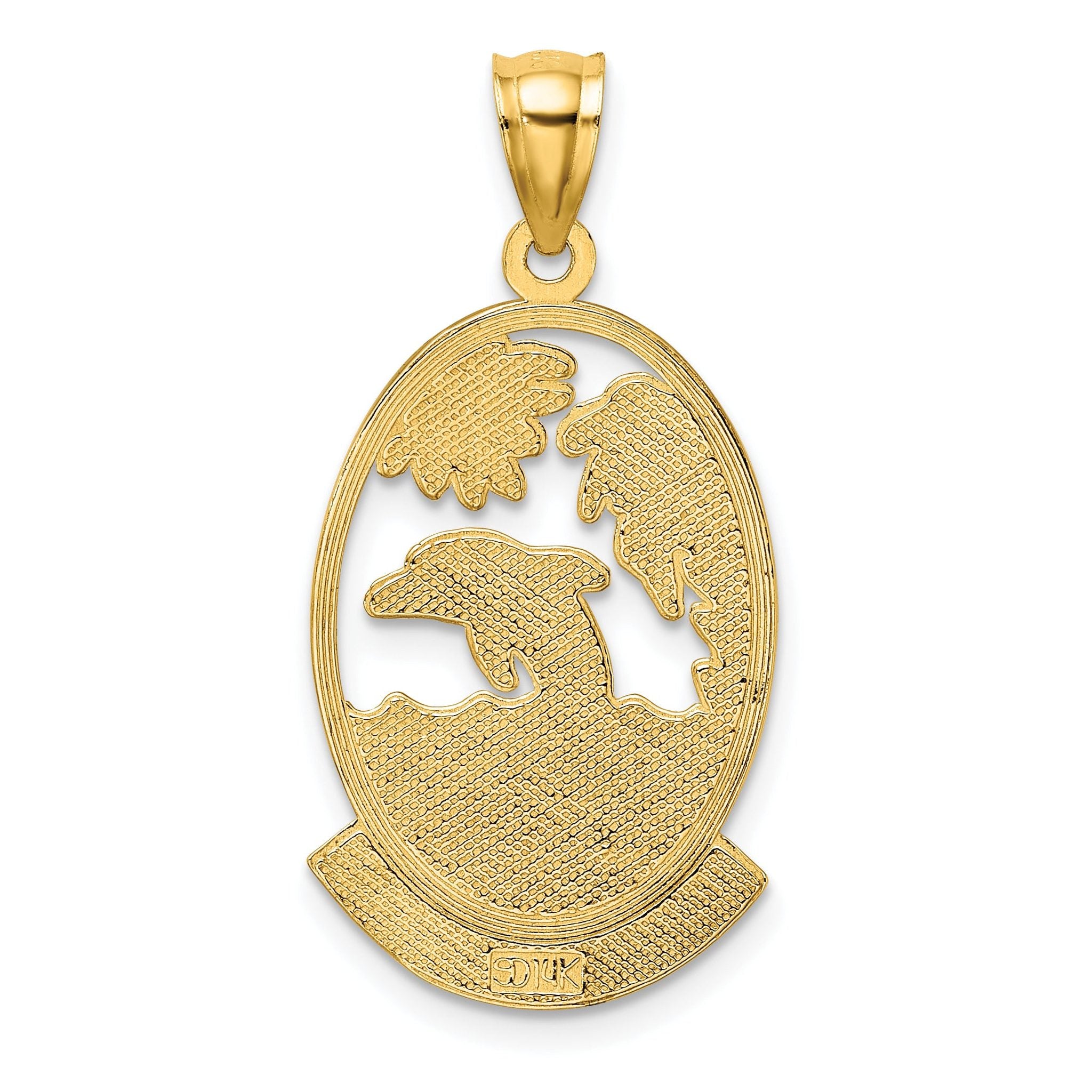 14K SARASOTA w/ Dolphin Sunset Scene Charm