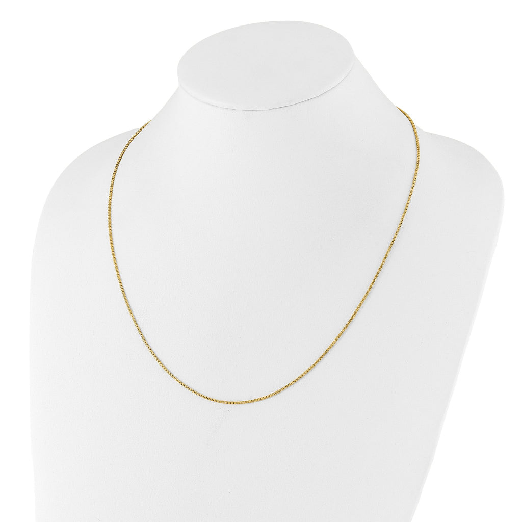 14 Karat Adjustable 1.35mm  Round Box Chain