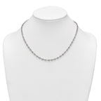 Sterling Silver Polished 4.8mm Puffed Mariner/Anchor Link 18 Inch Necklace