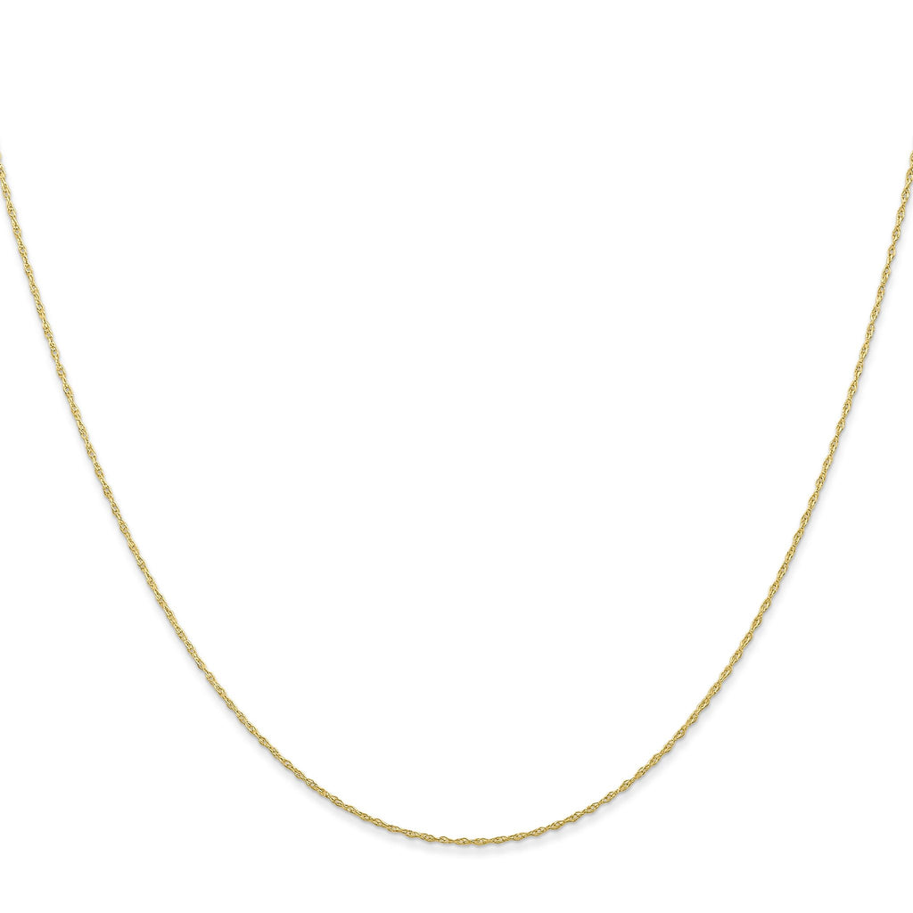 Rope Chain Necklace in 10K Yellow Gold, 0.5mm