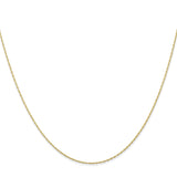 Rope Chain Necklace in 10K Yellow Gold, 0.5mm