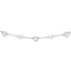 Sterling Silver Rhodium-plated 7-8mm White Teardrop Freshwater Cultured Pearl and Hearts 17 inch with 2 inch Extension Necklace