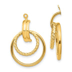 14K Yellow Gold Polished Twisted Earring Jackets for Women