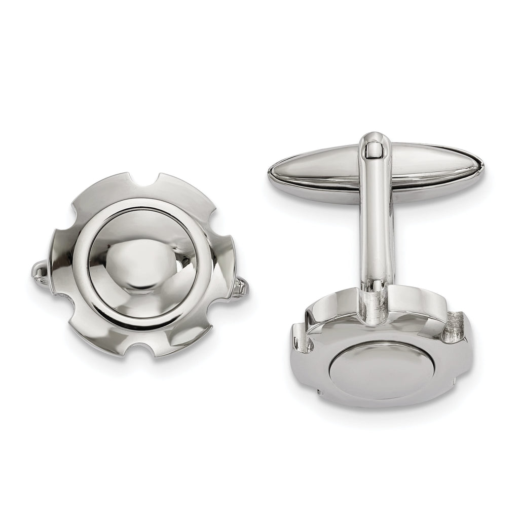 Polished Stainless Steel Cuff Links