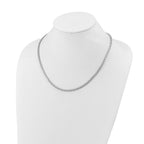 Sterling Shimmer Sterling Silver Rhodium-plated Bezel Set 2.3mm CZ 135 Stone 20 inch Necklace