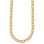 14K Polished and Twisted Fancy Link Necklace