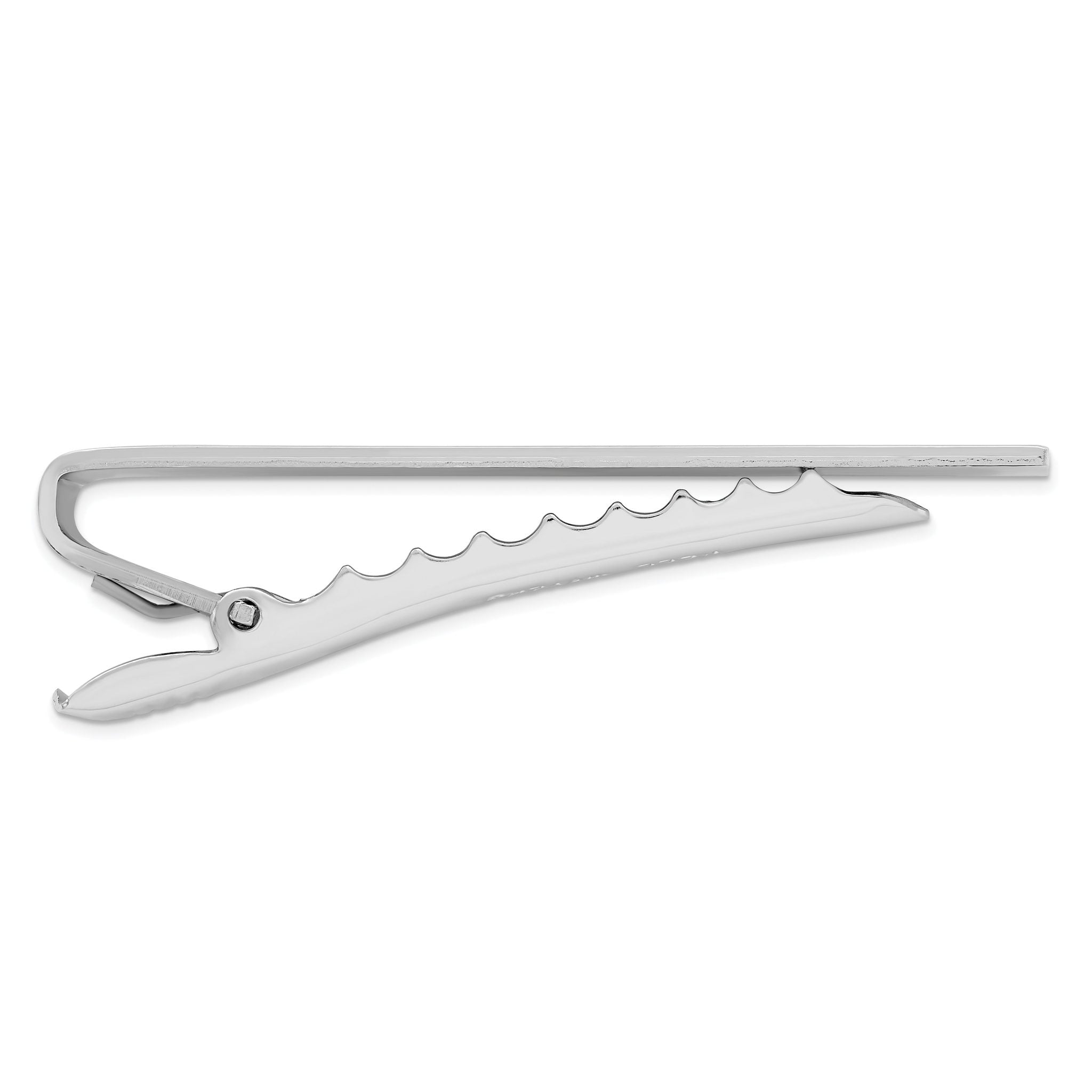 Kelly Waters Rhodium-plated .01 Ct. Diamond Engraveable Tie Bar Secondary image