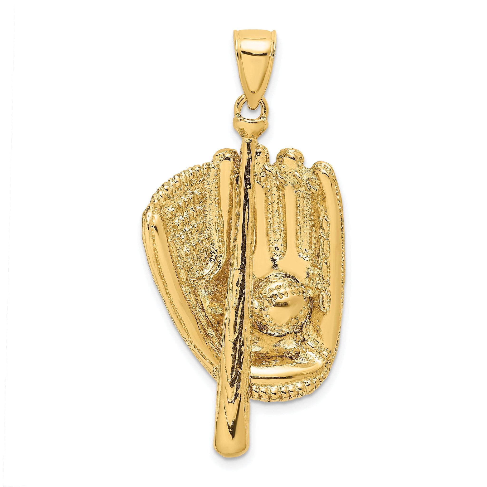 14K 3-D Baseball Glove ,Bat and Ball Charm Main image