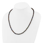 14k 5-6mm Black Near-Round Freshwater Cultured Pearl 7.5 inch Bracelet