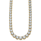 14k 100 3/4 carat Lab Grown Diamond VS+ F+ Complete Round 20 inch Graduated Tennis Necklace