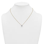 14k 1 1/2 carat Certified Lab Grown Diamond VS+ F+ Cushion Complete 18 inch Four Prong Pendant Necklace