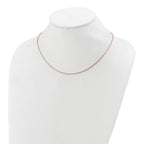 Box Chain in Rose Gold-Plated Sterling Silver, 1.1mm