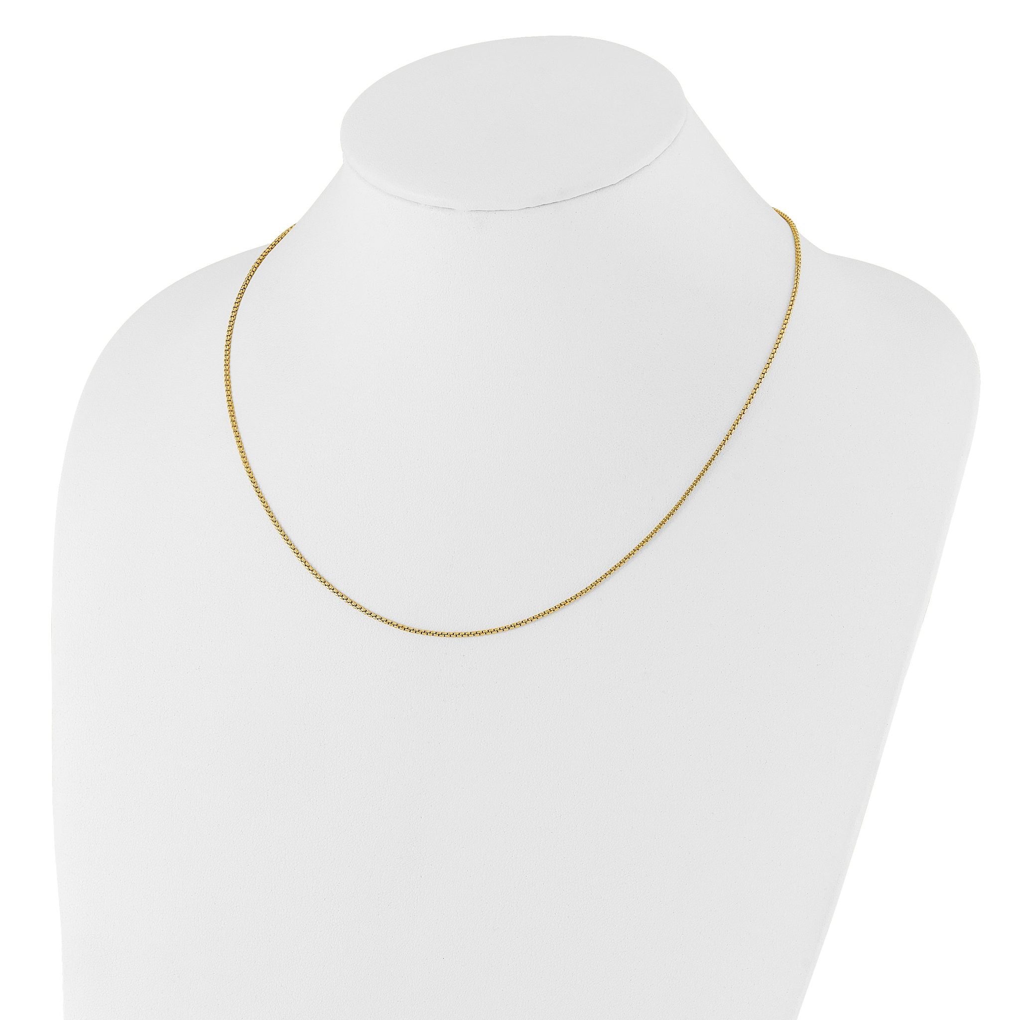 Adjustable Round Box Chain in 14K Yellow Gold, 1.35mm Secondary image