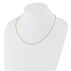 Adjustable Round Box Chain in 14K Yellow Gold, 1.35mm