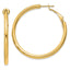 14K Gold Polished Hoop Earrings with Omega Back Elegant and Lightweight
