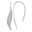 Sterling Silver 925 Dangle Earrings with Rhodium Polished Brushed Finish