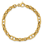 14K Polished Fancy Link Bracelet