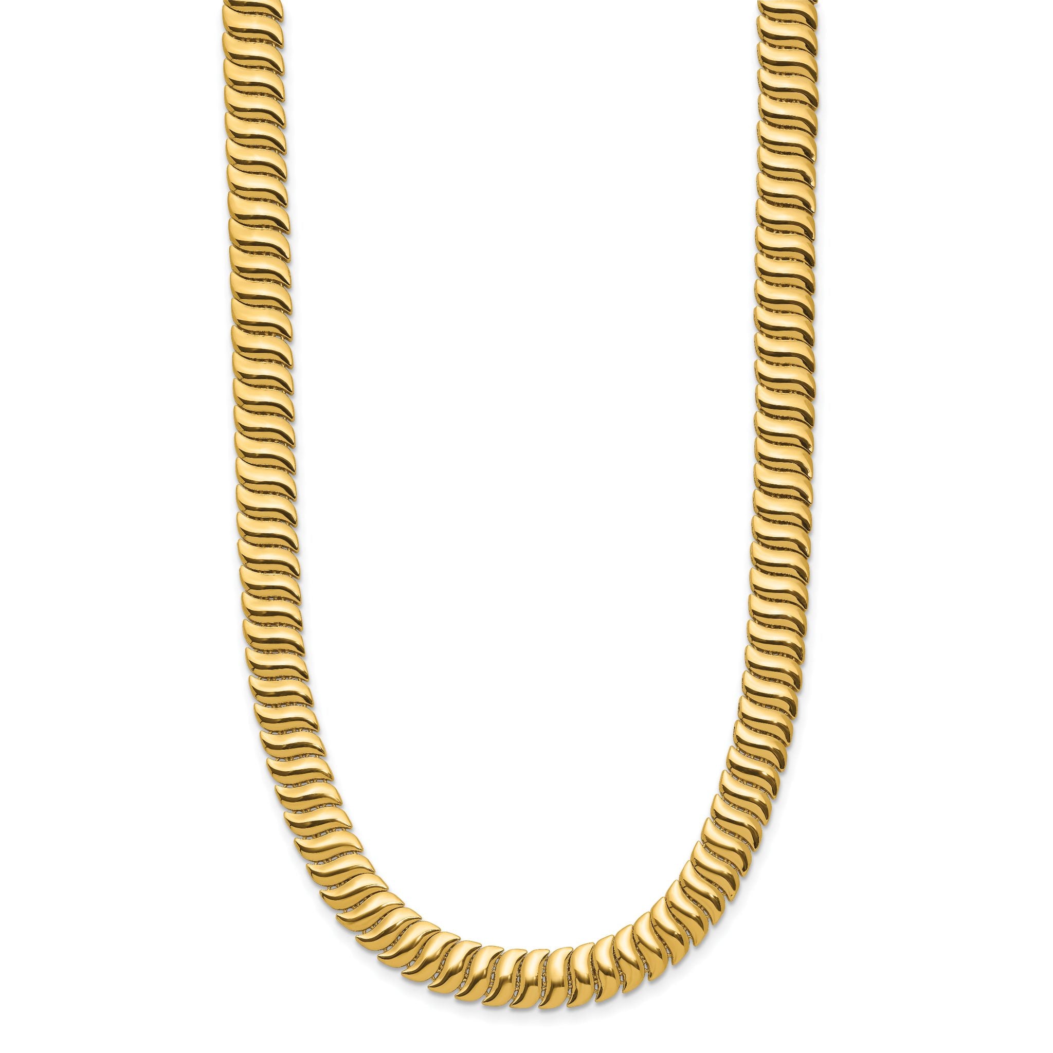 14K Polished Fancy Link Necklace Secondary image