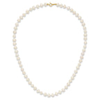 14k 4-5mm White Semi-Round Freshwater Cultured Pearl 12 inch Necklace