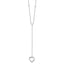 Sterling Silver Rhodium-plated Hearts With 2in ext. Y-Necklace