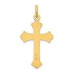 Sterling Silver 24K Gold-Plated Cross Pendant with Polished Finish
