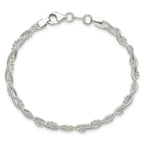 Sterling Silver Fancy Braided Bracelet