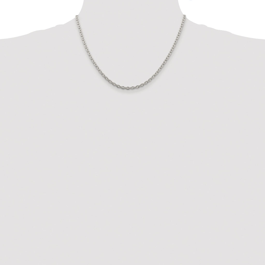 Cable Chain Necklace in Sterling Silver, 3.5mm
