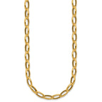 14K Polished Fancy Oval Link Necklace