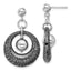 Sophia Jewelers Sterling Silver Ruthenium-Plated Textured Dangle Earrings