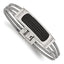 Stainless Steel Polished Black IP-plated with .15 carat Diamond Bracelet