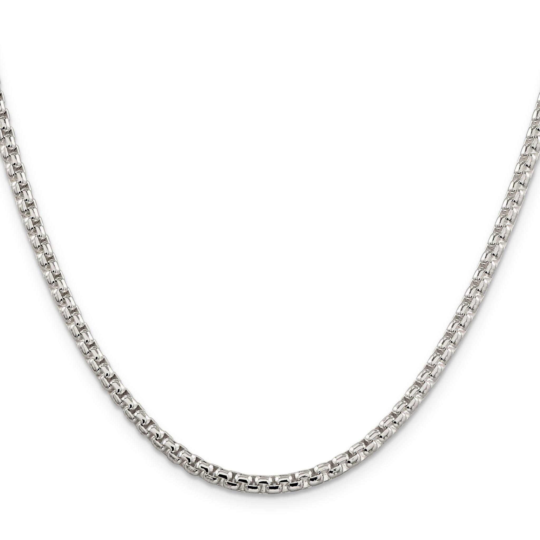 Sterling Silver Box Chain Necklace 3.6mm