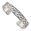 Sophia Jewelers Sterling Silver Celtic Cuff Bracelet Engravable Unisex Design