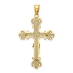 14K Engraved Crucifix Charm