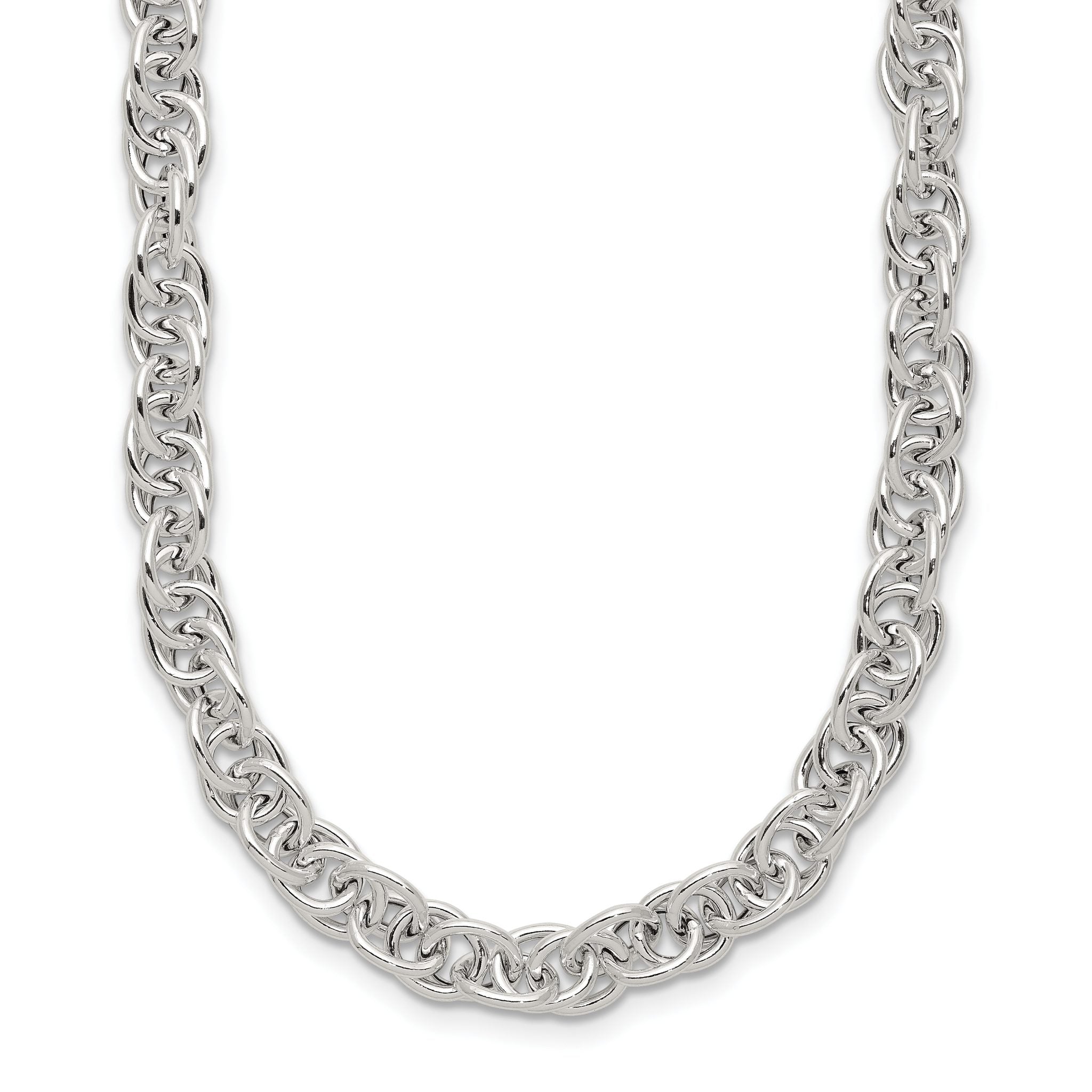 Sterling Silver Polished Fancy Link Necklace Main image