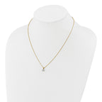14k 1/2 carat Lab Grown Diamond VS/SI+ G+ Three Prong 18 inch Solitare Pendant Necklace