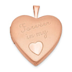 Sterling Silver Rose Gold-plated 20mm Forever in my Heart Locket