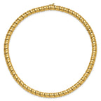 14K Polished and Brushed Fancy 8.0mm Necklace