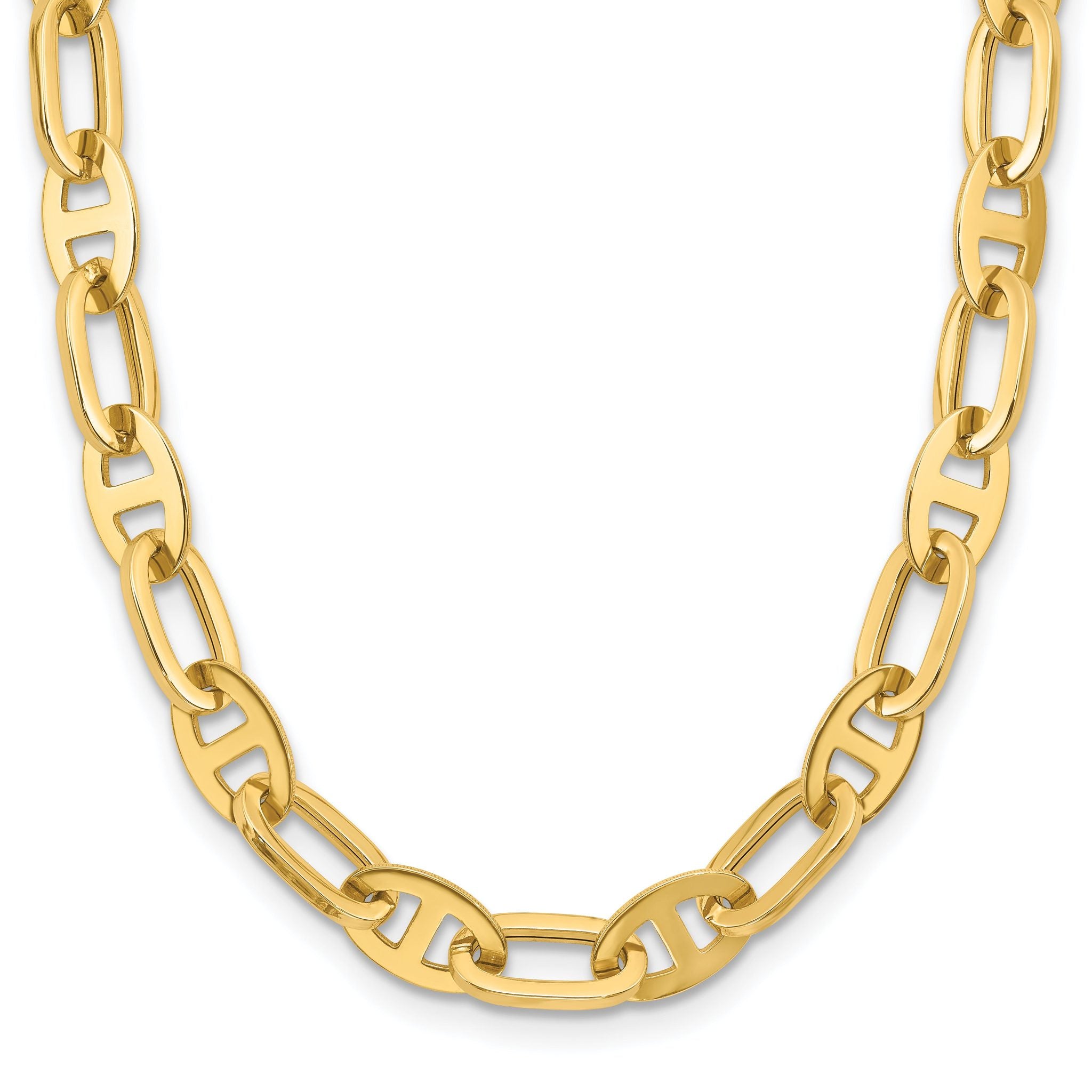 14K Polished Fancy Link Necklace Main image