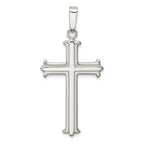 Fleur-de-Lis Cross Pendant in Sterling Silver