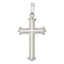 Sterling Silver 925 Fleur De Lis Cross Pendant with Polished Finish