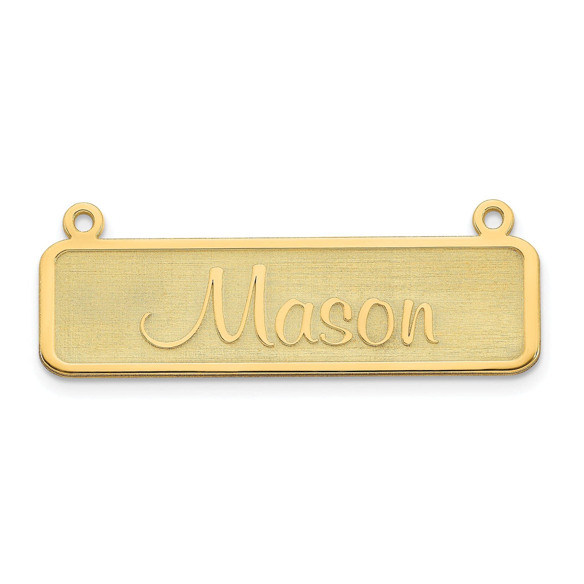 14K Satin Name Plate Bar Main image