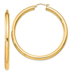 Flash Round Hoop Earrings in Gold-Plated Sterling Silver, 58mm - Sophia Jewelers