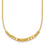 14K Polished Diamond-cut and Square Beaded 16 Inch Necklace Plus 2 Inch Extender
