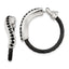 Edward Mirell Black Titanium and Sterling Silver Hoop Earrings with Black Spinel Accents