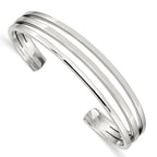 Sophia Jewelers 925 Sterling Silver Women's Polished Cuff Bangle Bracelet