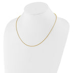 Sterling Silver Gold-plated Adjustable 1.5mm Round Box Chain